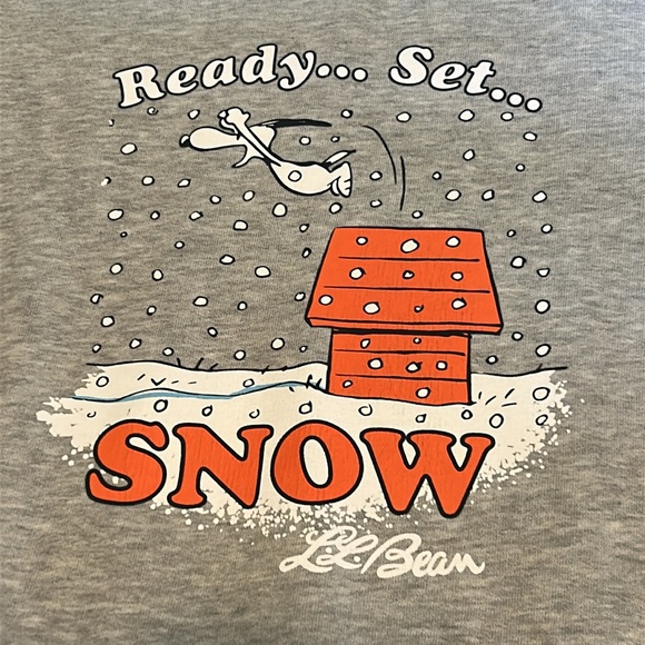 L.L.Bean Little Kids' L.L.Bean X Peanuts Crew Sweatshirt M 10-12 - Picture 2 of 6